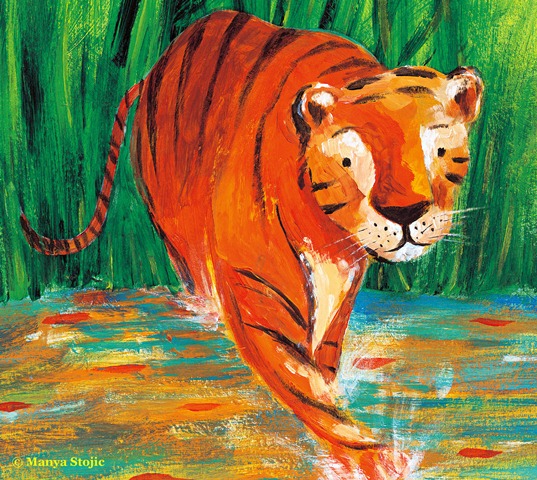 The Tiger &copy; Manya Stojic, Acrylic paint on paper