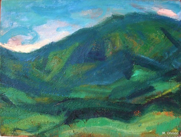 Otome Pass in Spring, oil on canvas, 35.0 x 27.0 cm (F5)