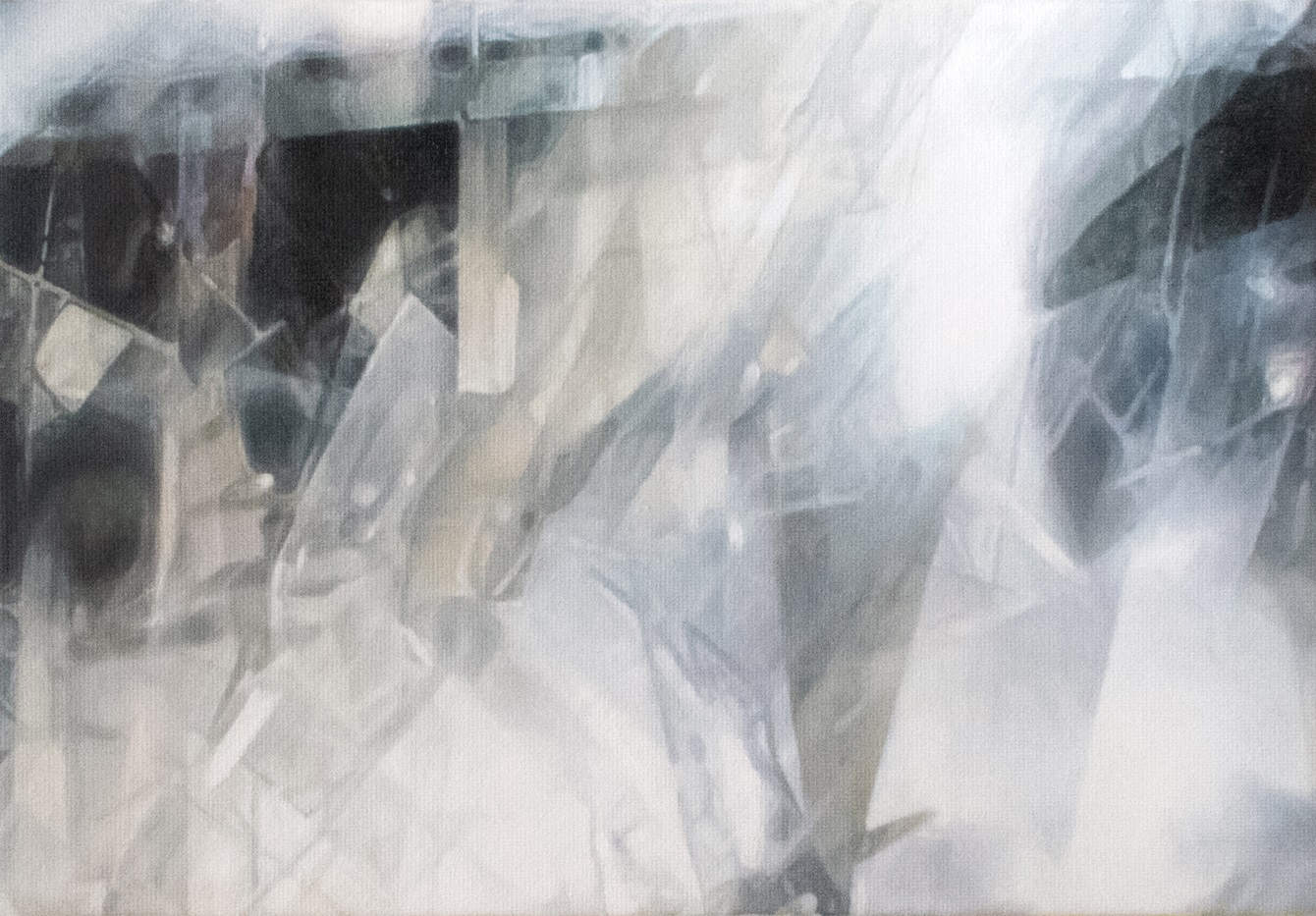 Reflection 34 c 2025 Hitomi, oil on canvas, 12.7 x 15.8 cm (SM)